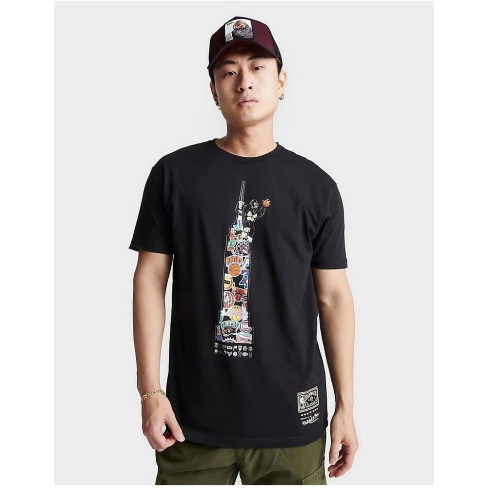 NWT Men's Mitchell & Ness NBA Logos‎ Statue Of Liberty T-Shirt Size Large